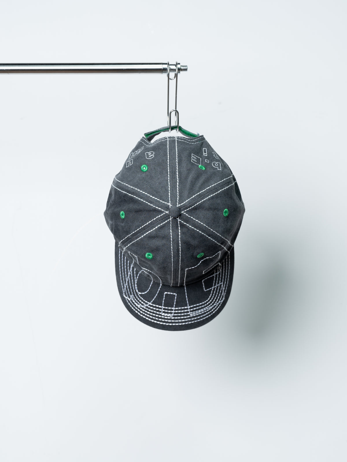 b.Eautiful Vapor Low Profile Hat (Washed Black / White)
