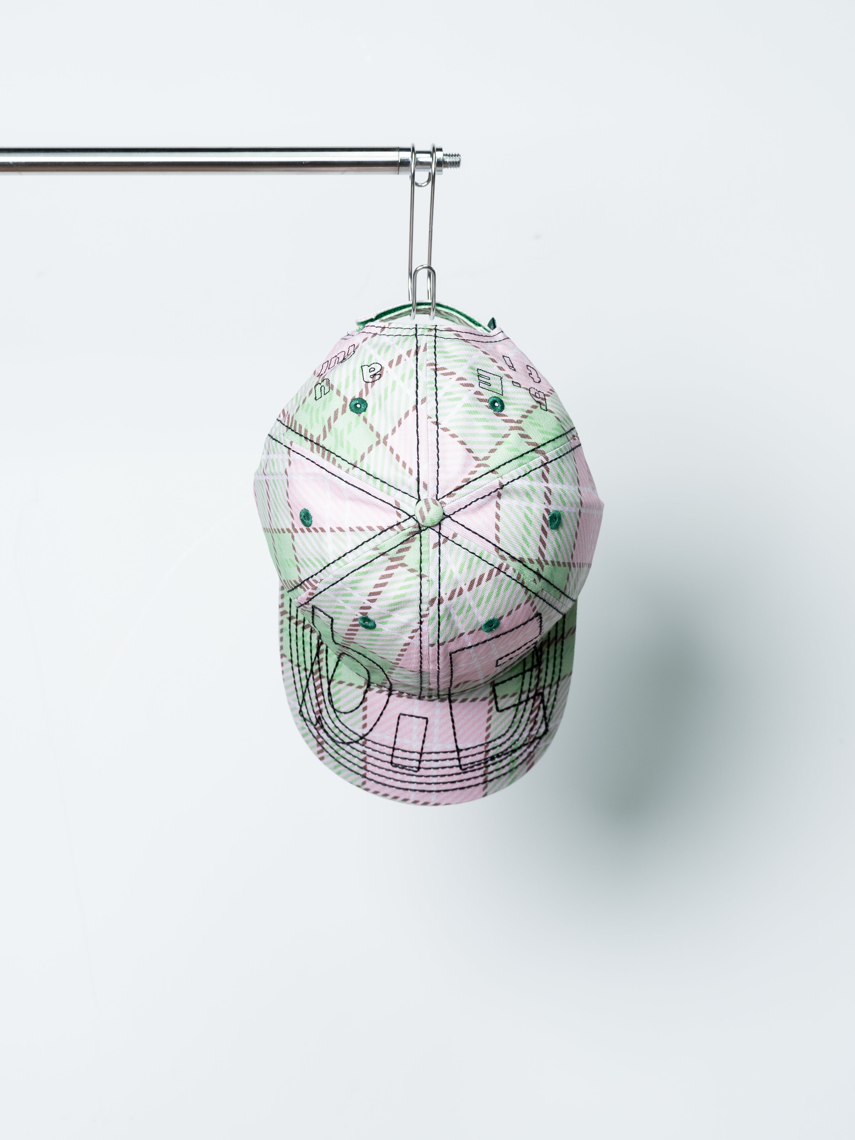 b.Eautiful Vapor 6 Panel Hat (Sakura Tartan)