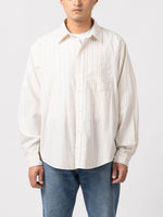 mfpen Executive Shirt（米色條紋絲綢）