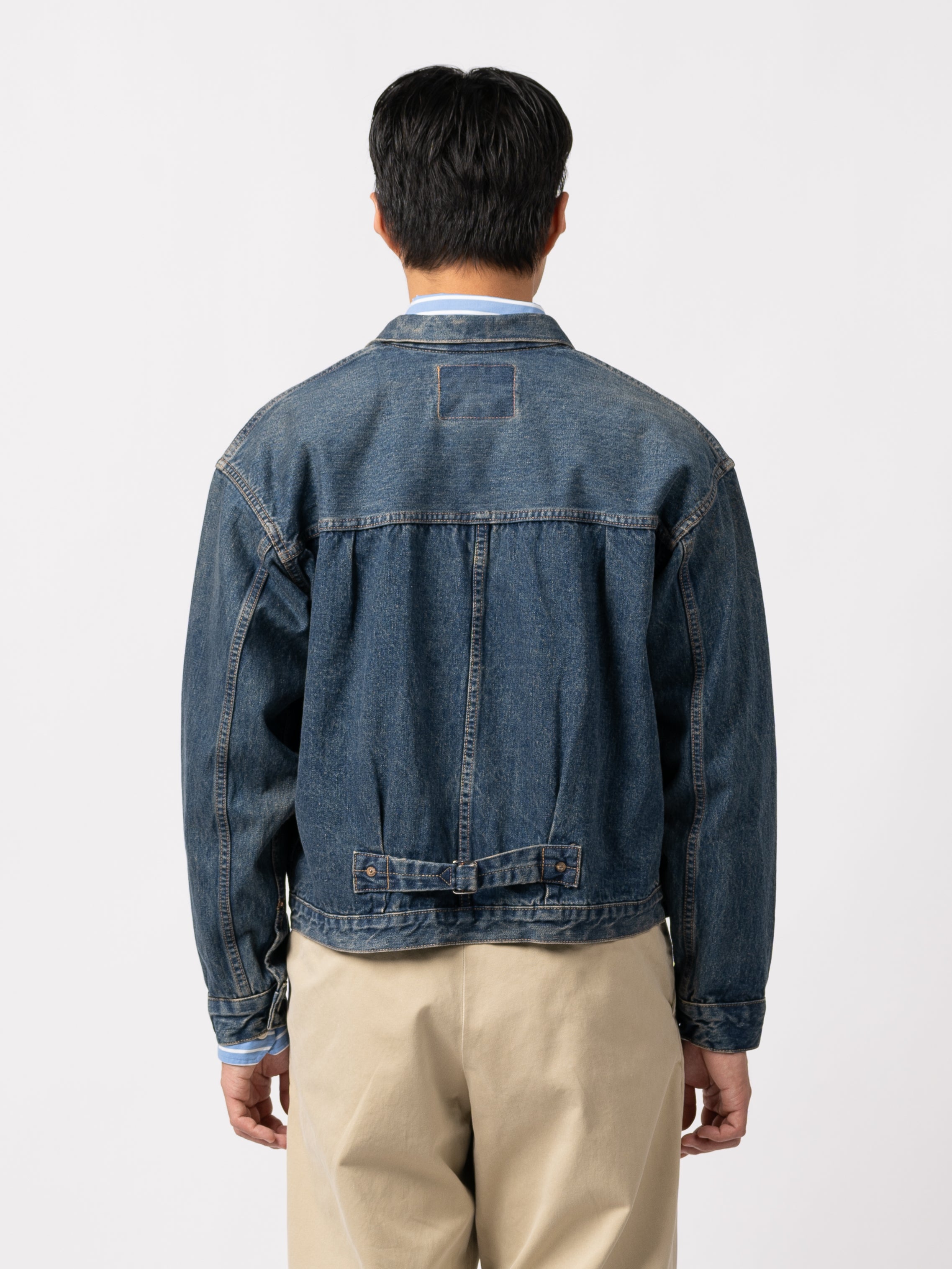 orslow Type1 40's Pleated Front Blouse (Denim Used)| COMRADEHK