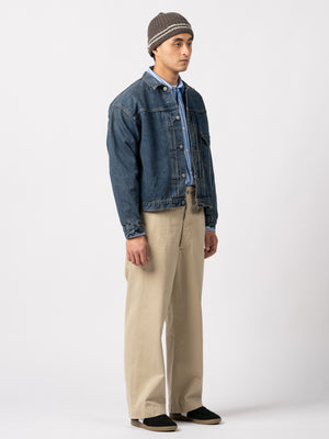 
                
                    Load image into Gallery viewer, orSlow Type1 40&amp;#39;s Pleated Front Blouse (Denim Used)
                
            