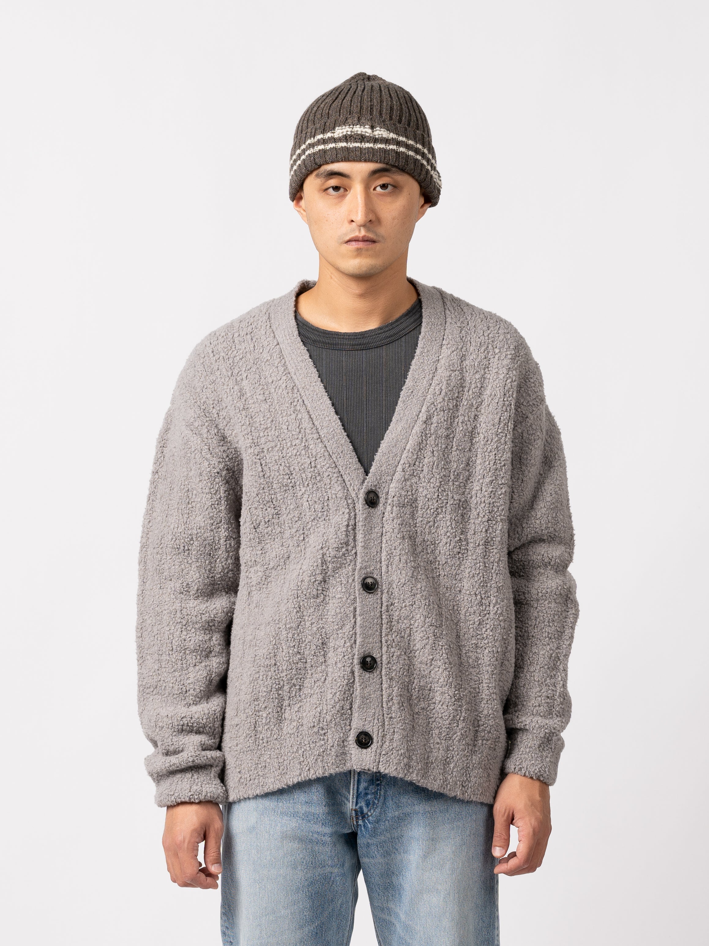 mfpen House Cardigan (Curly Grey)