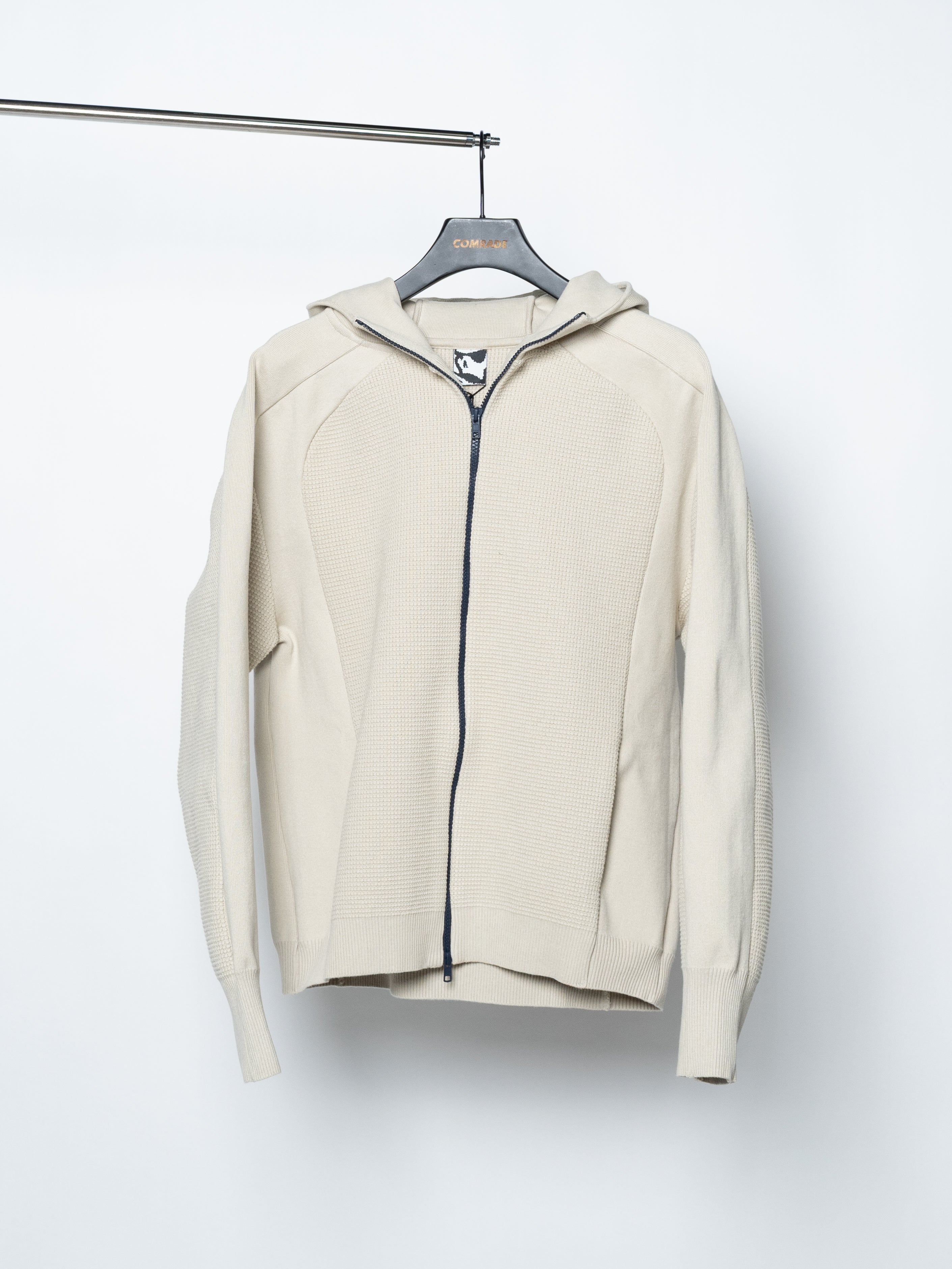 GR10K Waffle Cotton Knit Hoodie (Sand)
