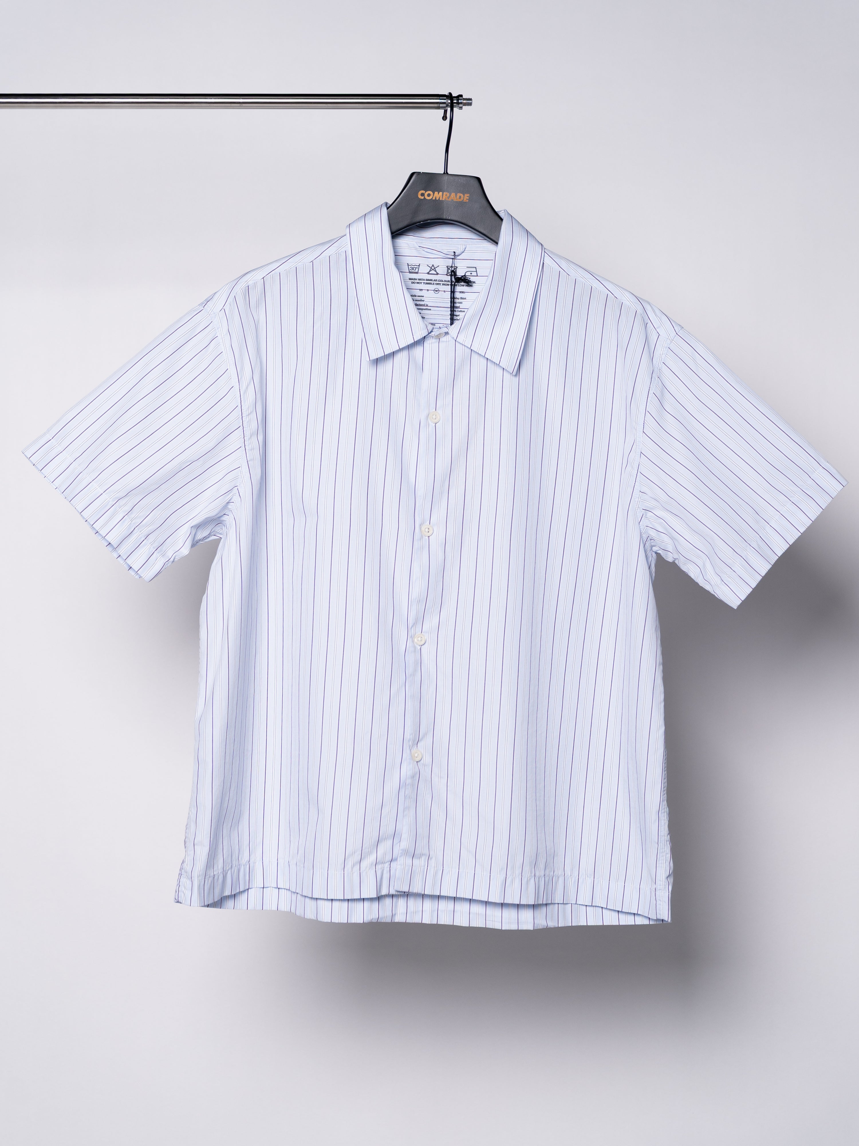 mfpen Holiday Shirt (Light Blue Banker Stripe)