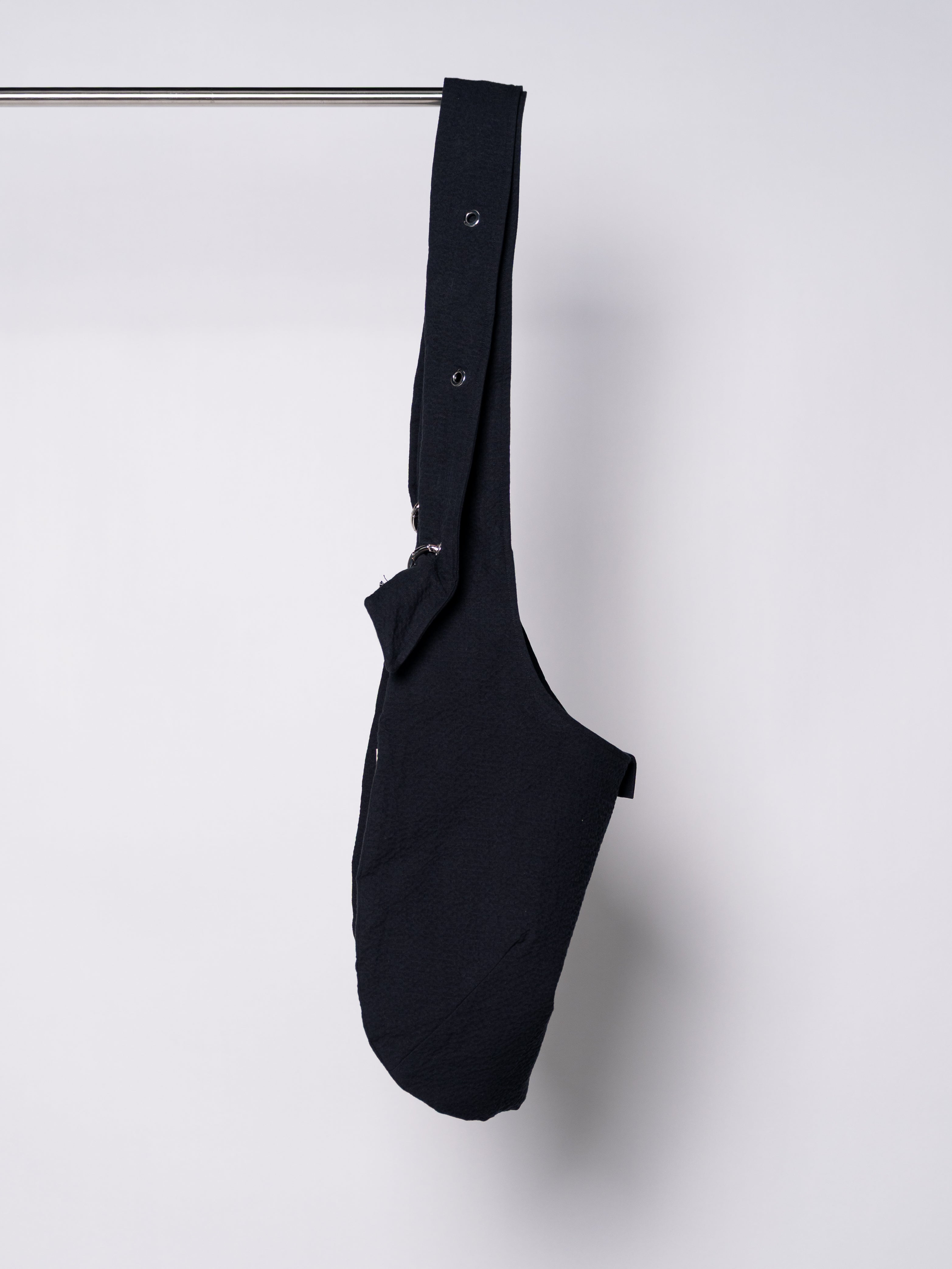 mfpen Eyelet Shoulder Bag (Black Seersucker) | COMRADE – COMRADE