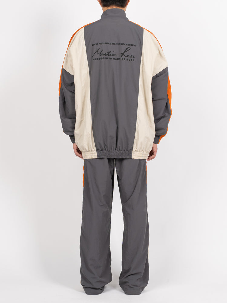 Martine Rose Panelled Track Jacket (Grey/Orange/Beige)