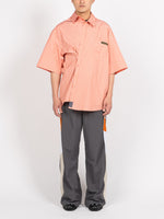 Martine Rose S/S Wrap Shirt (Pink/Green Stripe)