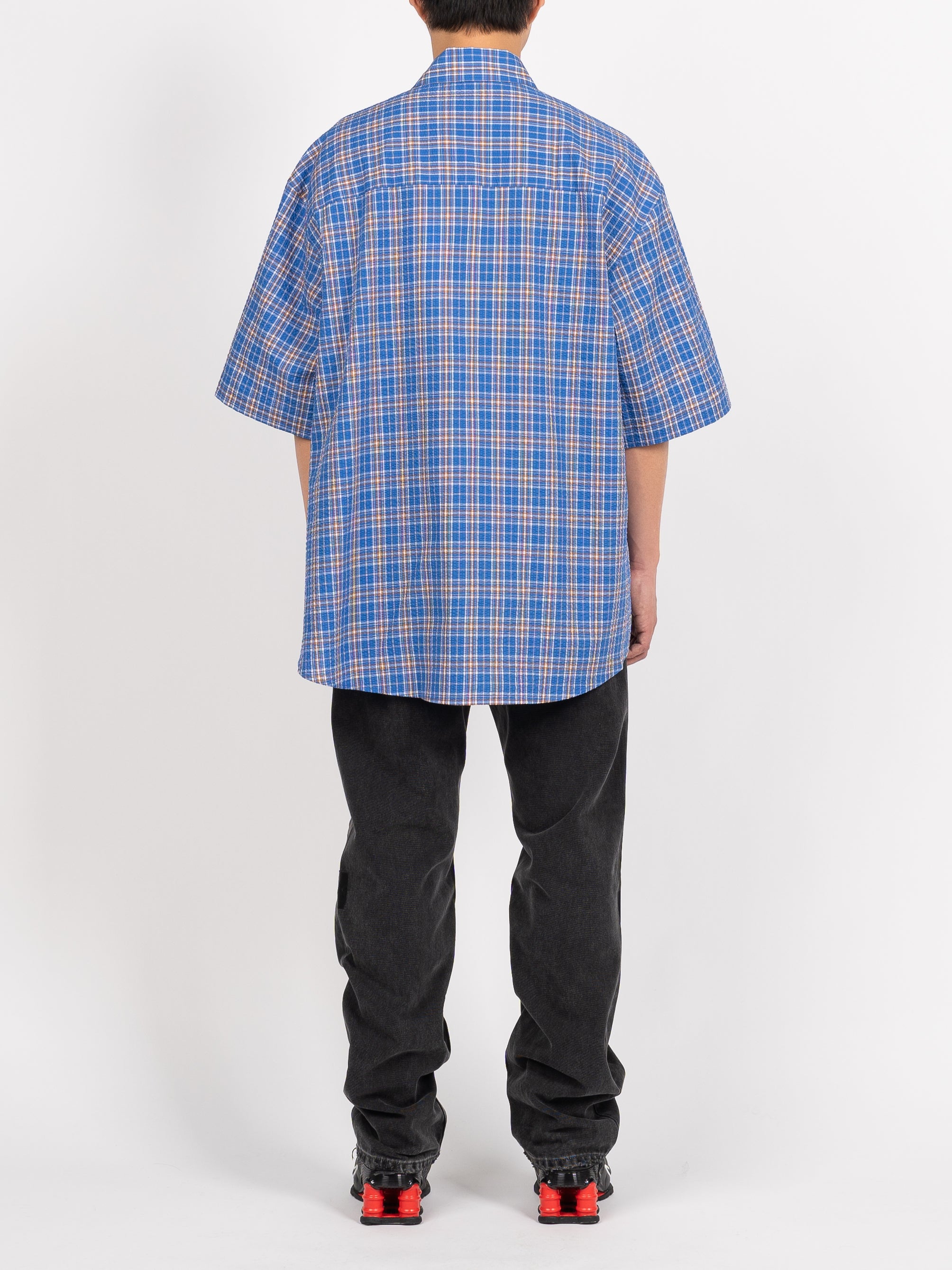 Martine Rose S/S Wrap Shirt (BLUCHK) | COMRADEHK – COMRADE Hong Kong