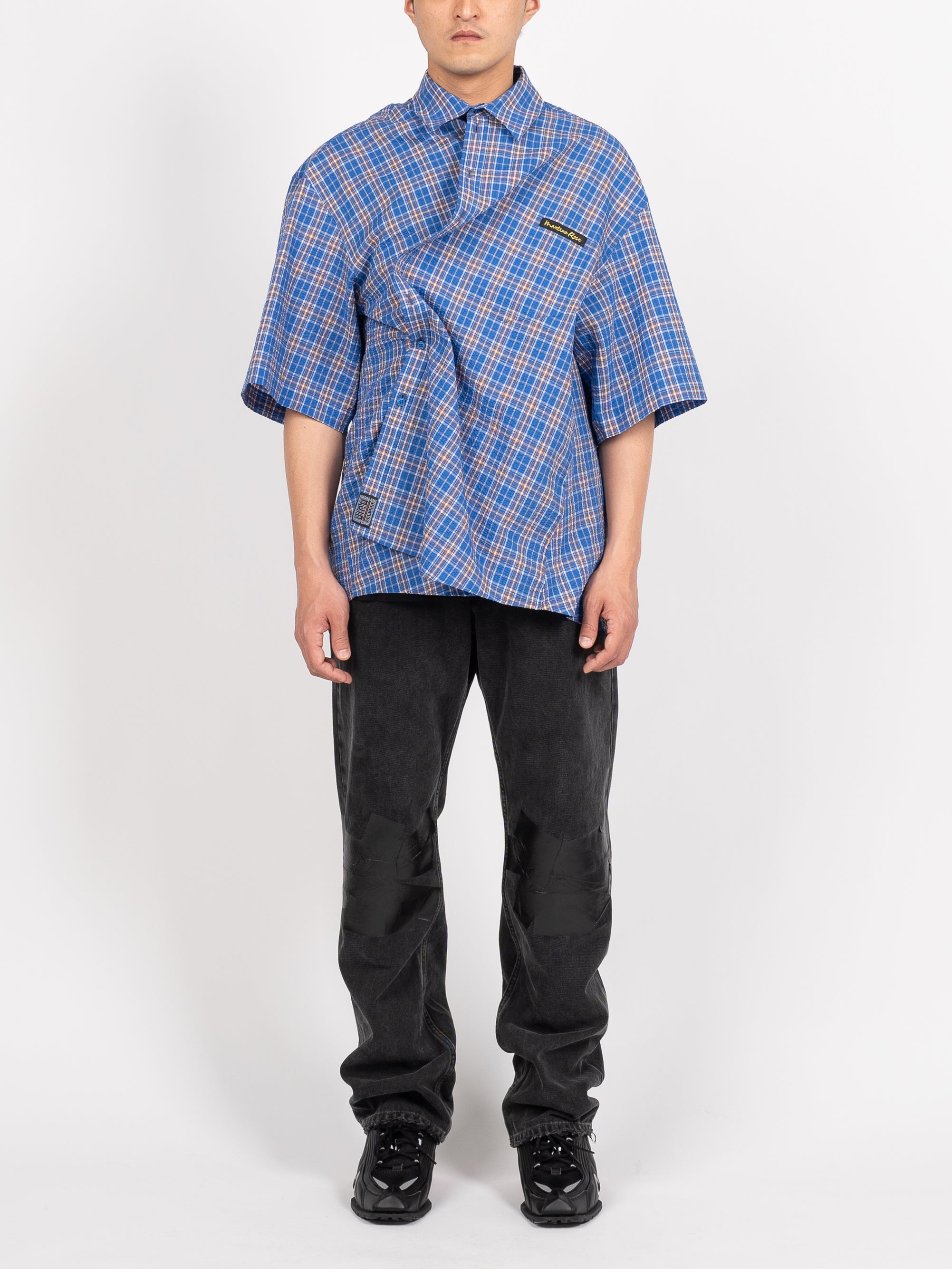 Martine Rose S/S Wrap Shirt (BLUCHK) | COMRADEHK – COMRADE Hong Kong
