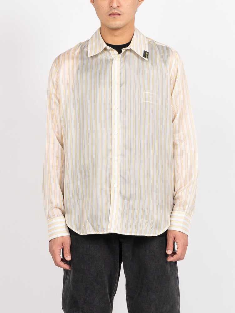 Martine Rose Classic Shirt (Yellow/White Stripe)