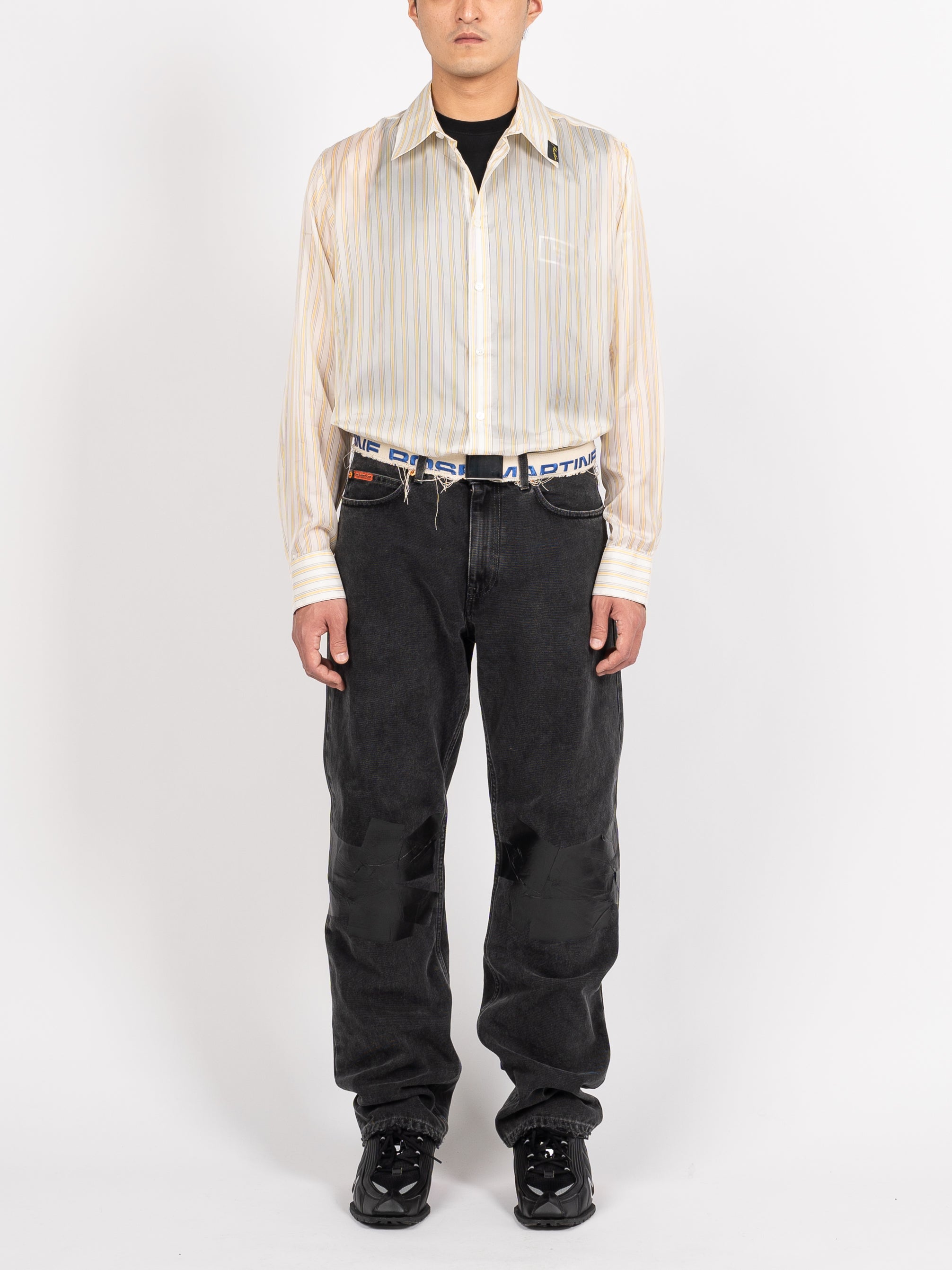 Martine Rose Classic Shirt (Yellow/White Stripe)