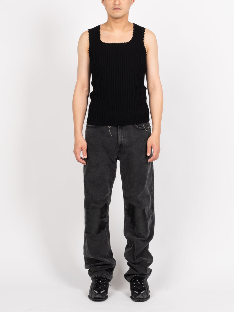 Martine Rose Crochet Vest (Black)