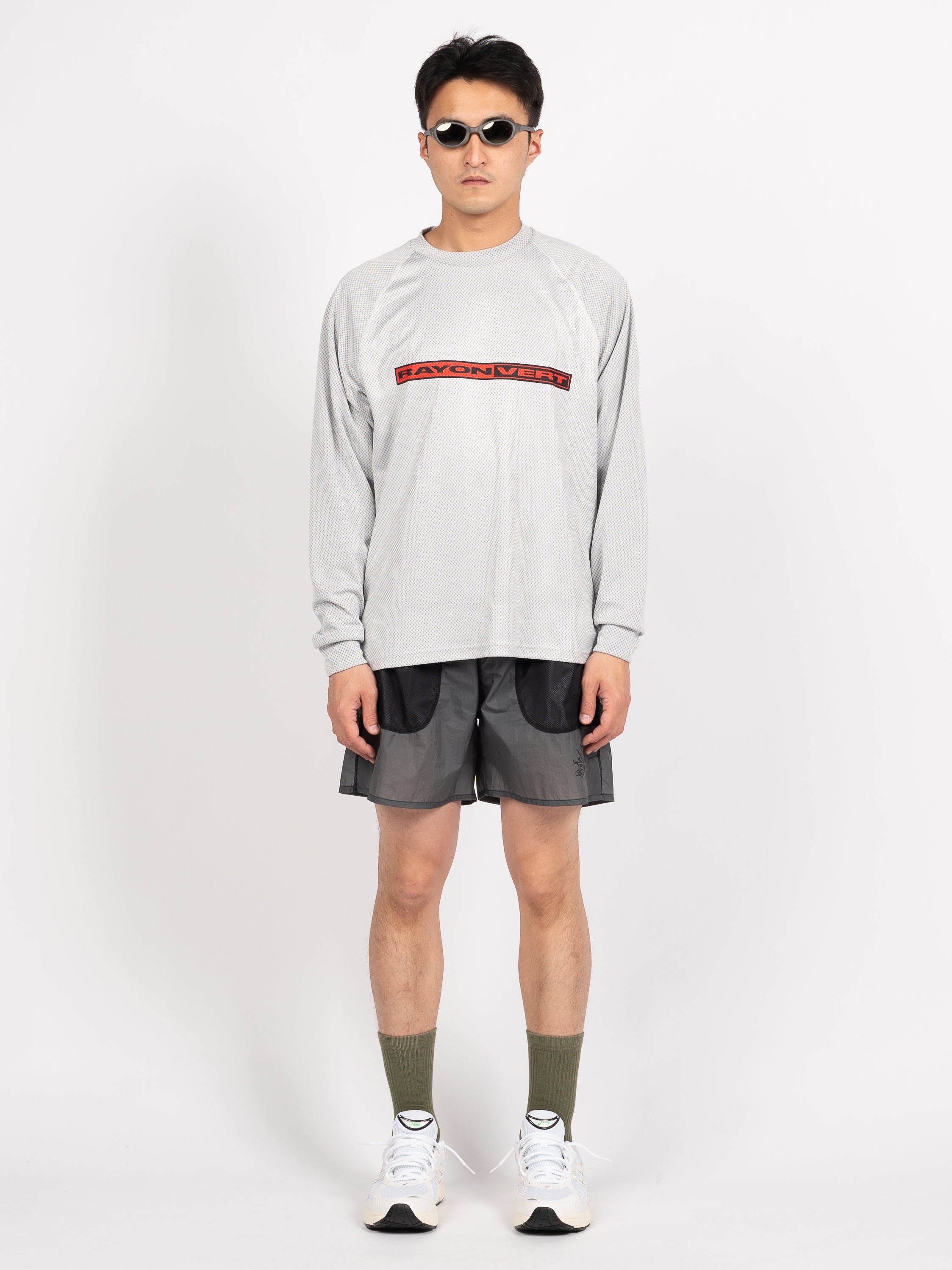 RAYON VERT Graphene LS Shirt (Grid Grey)