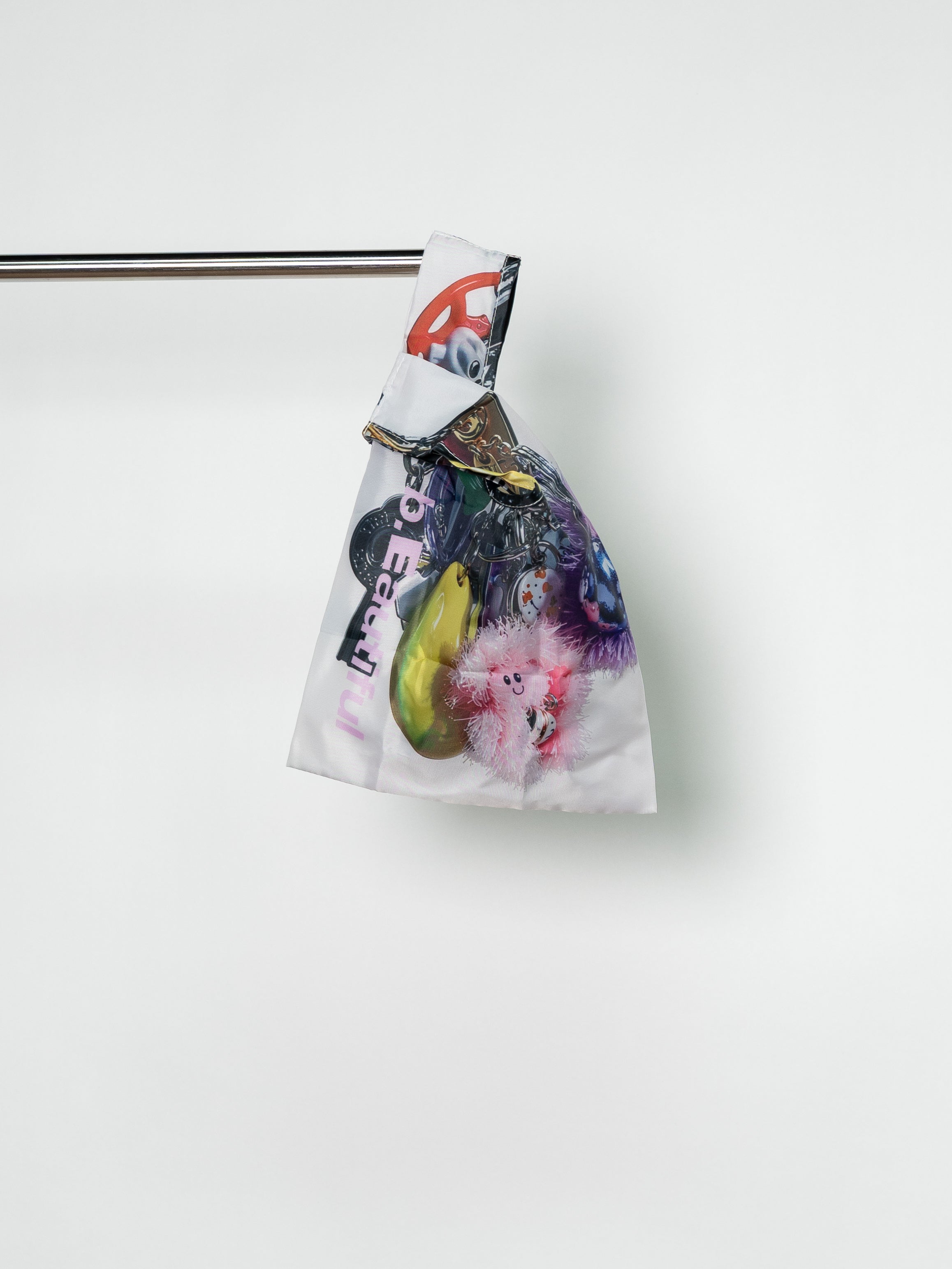 b.Eautiful Keychains Reusable Bag Mini (White)