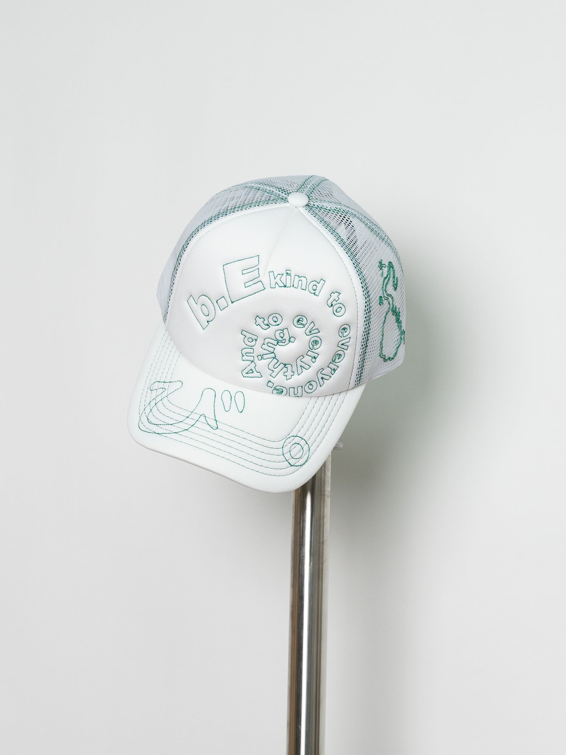 b.Eautiful b.i Foam Trucker Hat (White / Green)