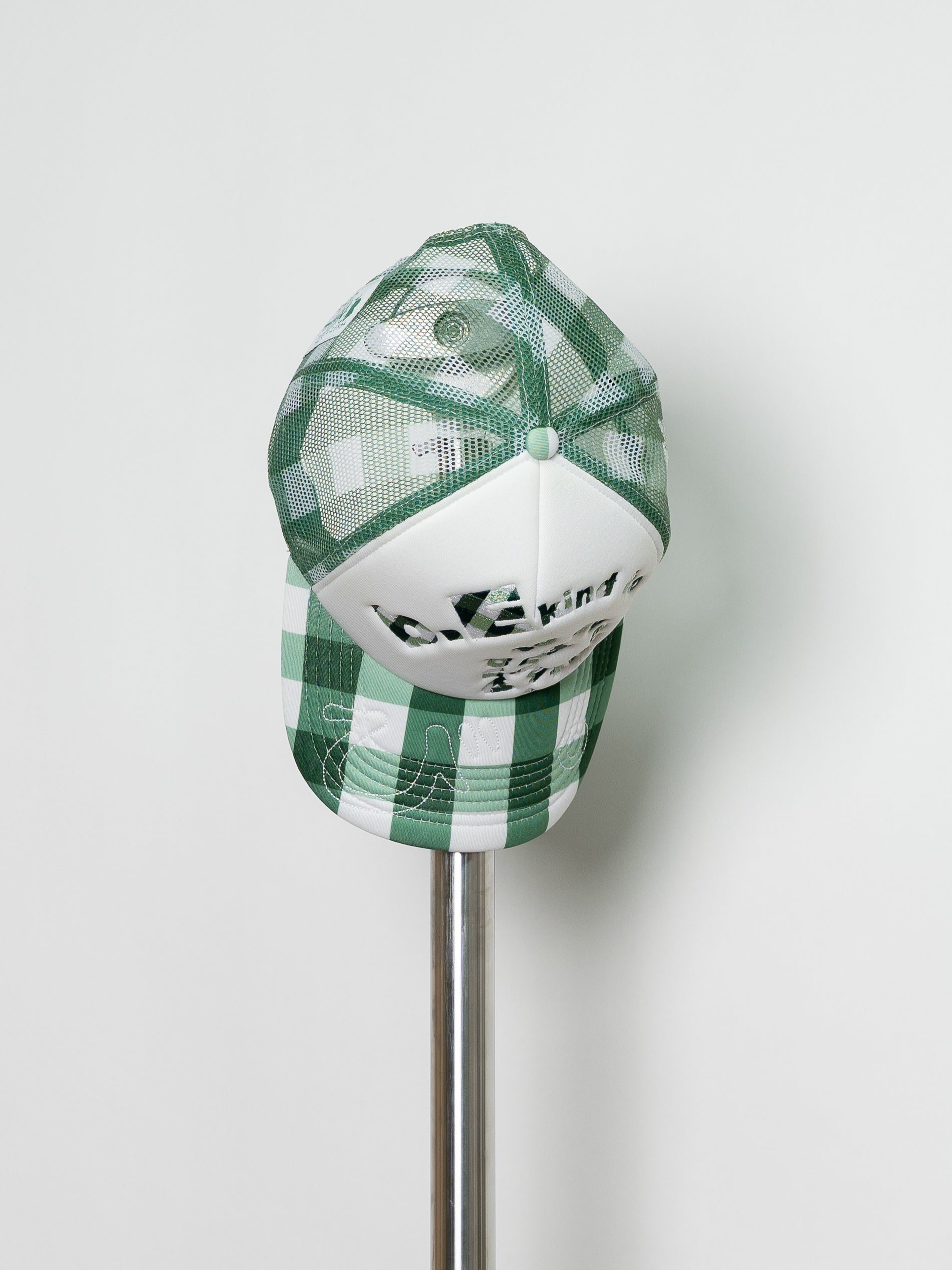 b.Eautiful b.i Foam Trucker Hat (Green Checker)