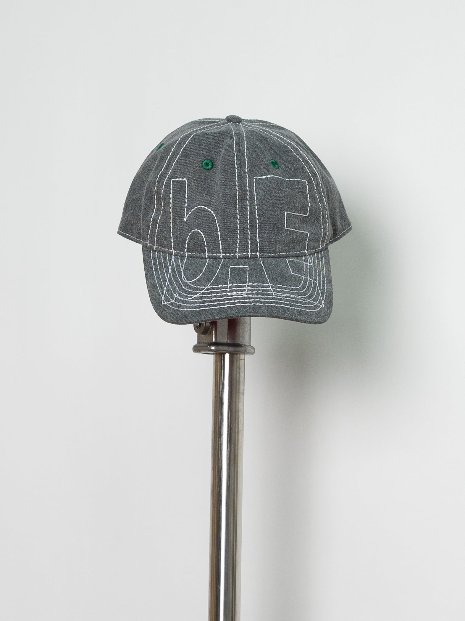 b.Eautiful Vapor 6 Panel Hat (Off-Black / White)