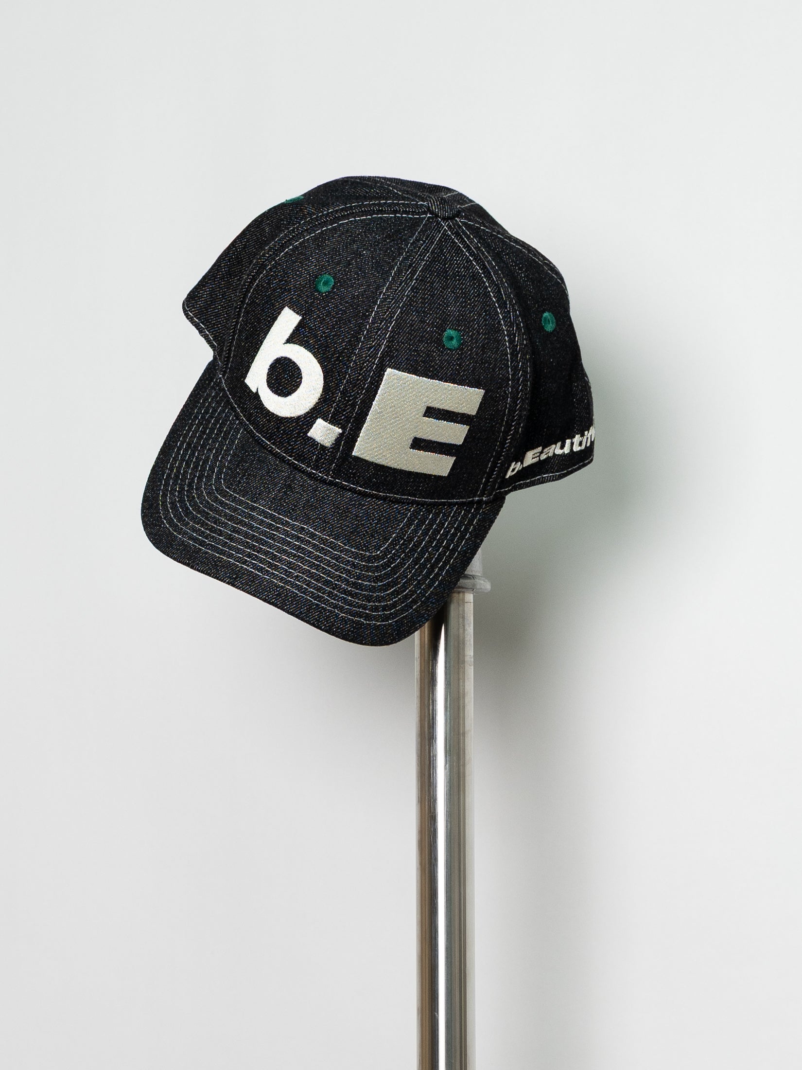 b.Eautiful b.E Hat (Black Denim / Off-White)