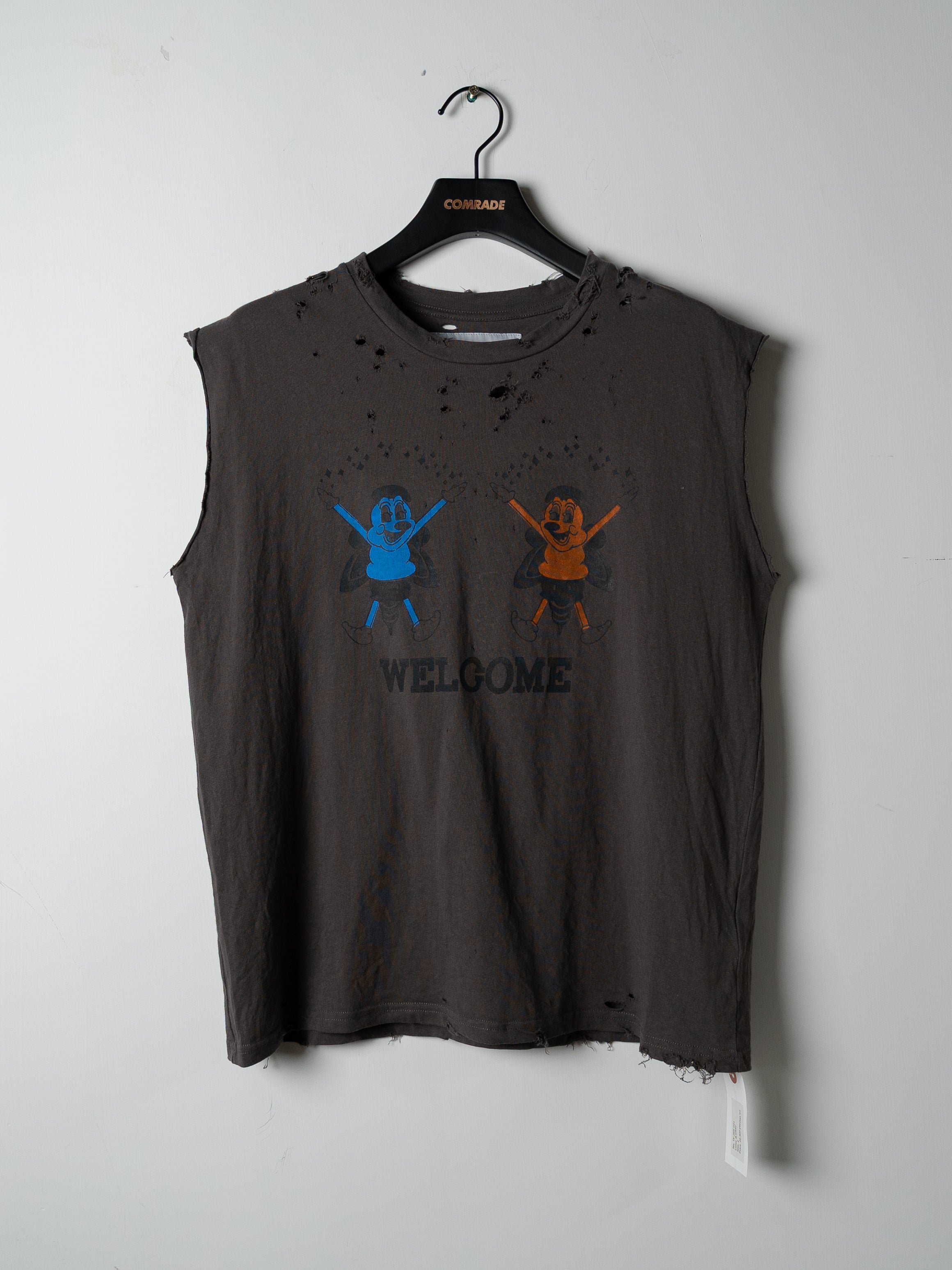 Teppei Furuyama Welcome No Sleeve T-Shirt (Gray)