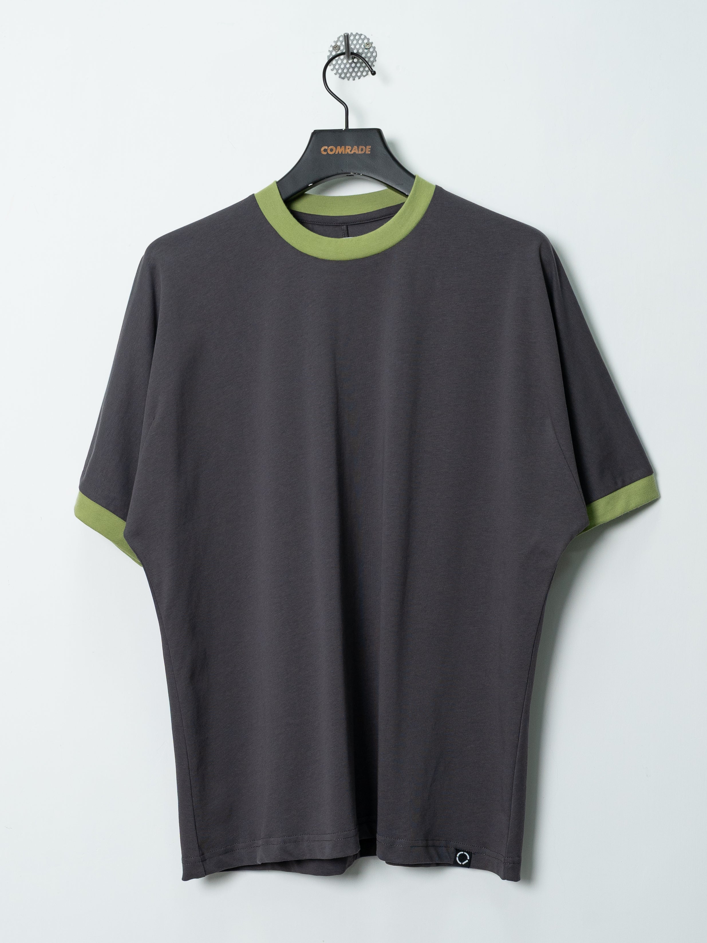 PHINGERIN Mono Seam Ringer T-Shirt (Charcoal/Pistachio)