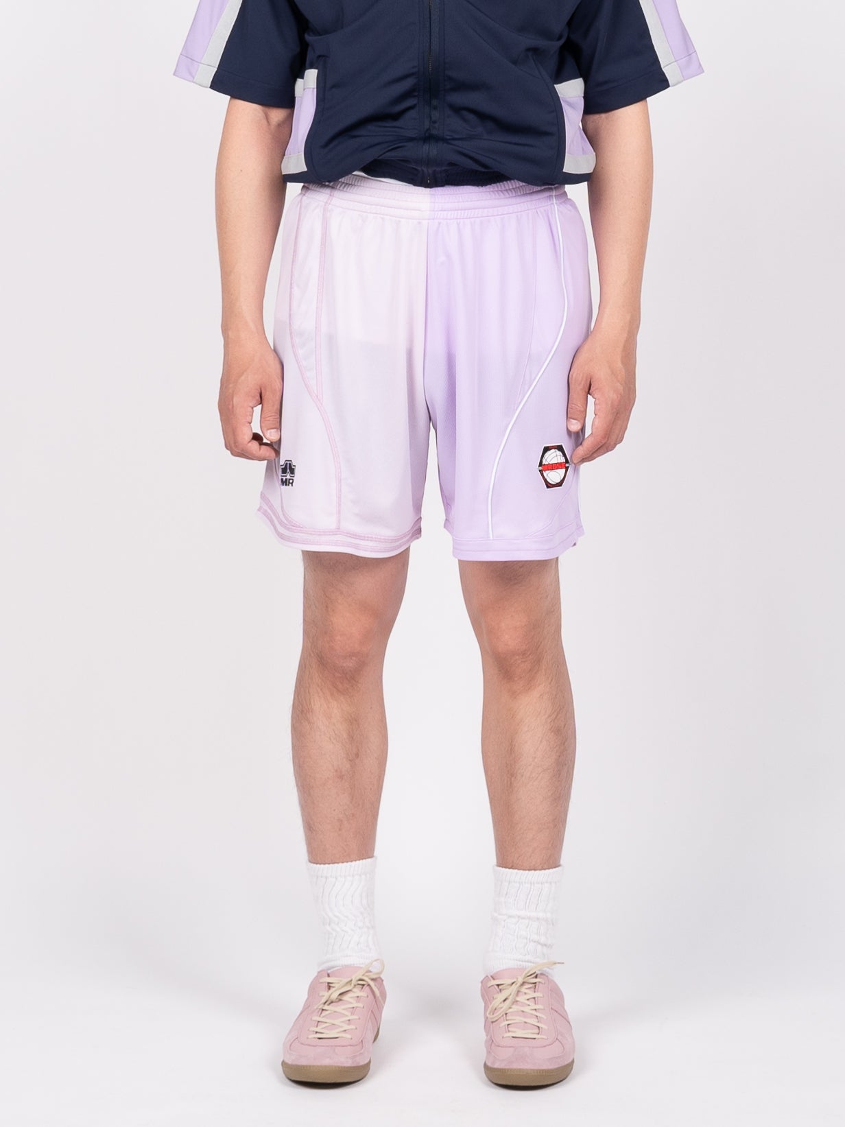 Martine Rose Half & Half Football Short (Lilac)