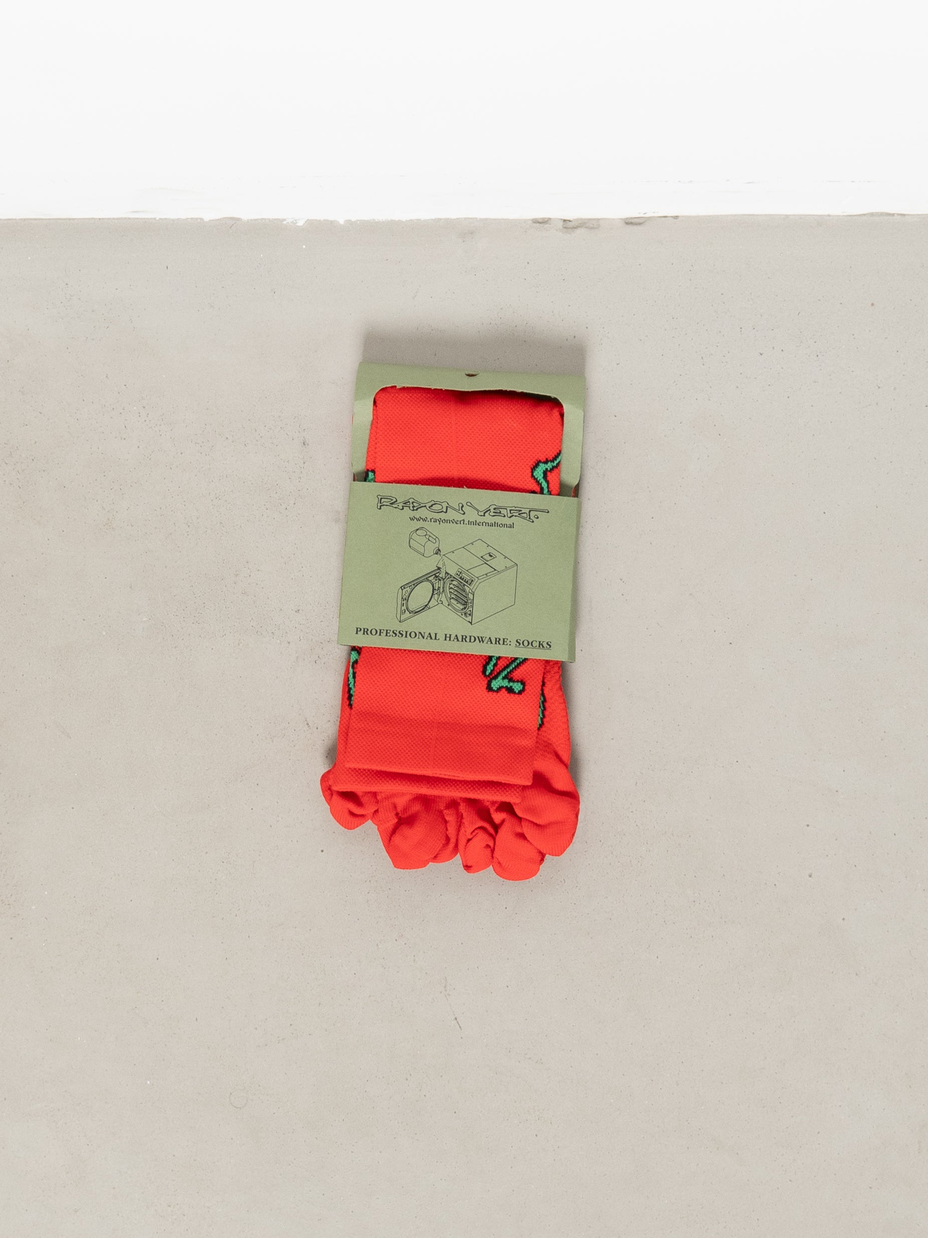 Rayon Vert Rot Socks (Blood Red)
