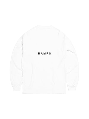 
                
                    Load image into Gallery viewer, RAMPS Stack L/S Tee (White)
                
            