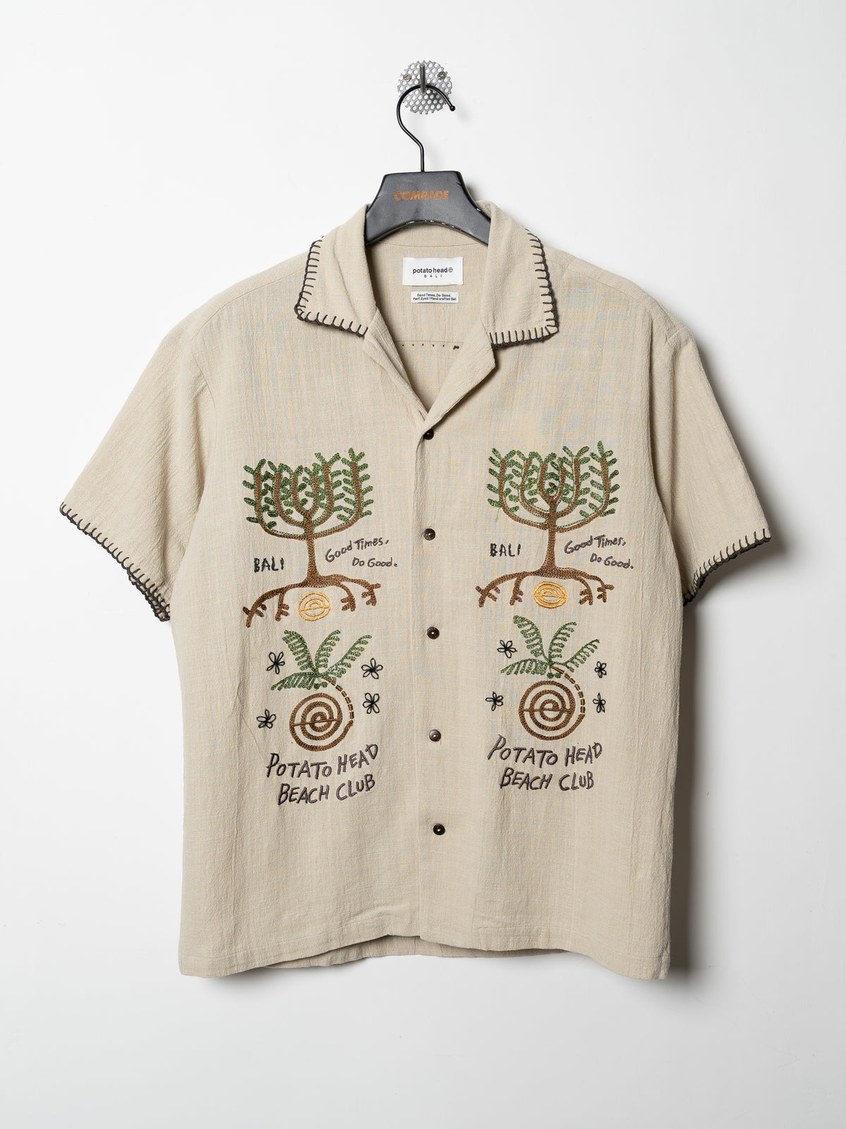 Potato Head Seeds of Life Open-Collar Shirt (Off White)