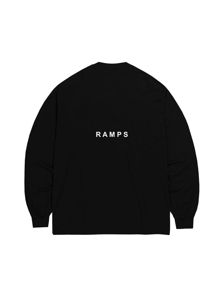 
                
                    Load image into Gallery viewer, RAMPS Triple Swan L/S Tee (Black)
                
            