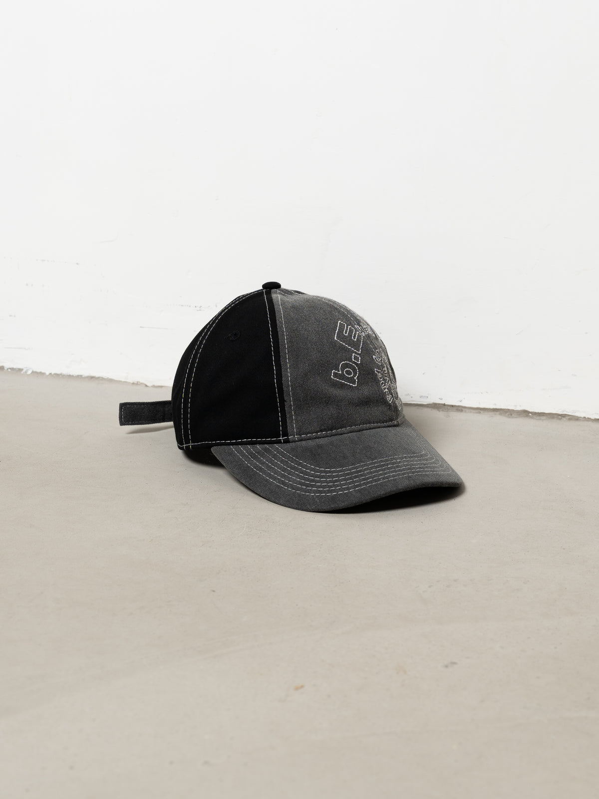 b.Eautiful B-Turn Low Profile Hat (Washed Black / Black / White)