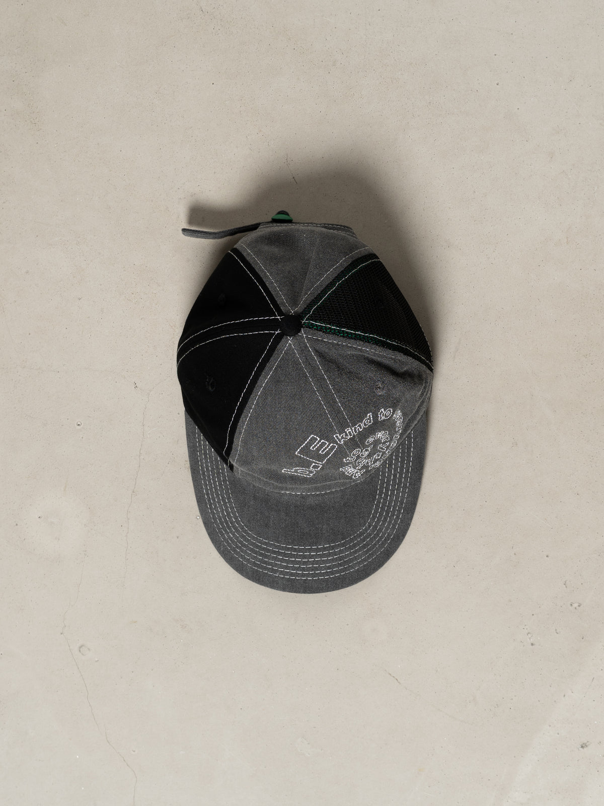 b.Eautiful B-Turn Low Profile Hat (Washed Black / Black / White)