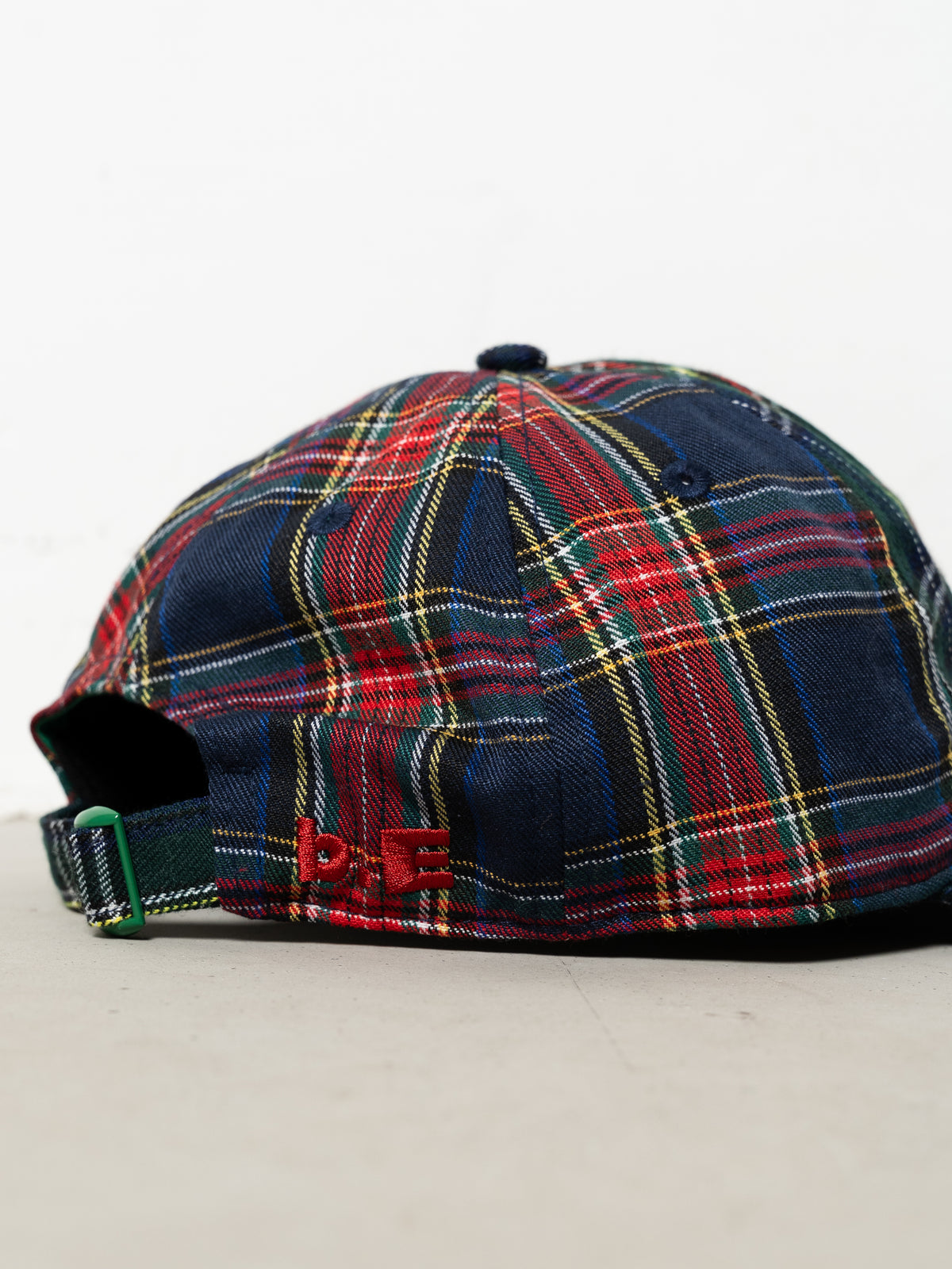 b.Eautiful Empty Low Profile Hat (Green Plaid / Navy Plaid) Details