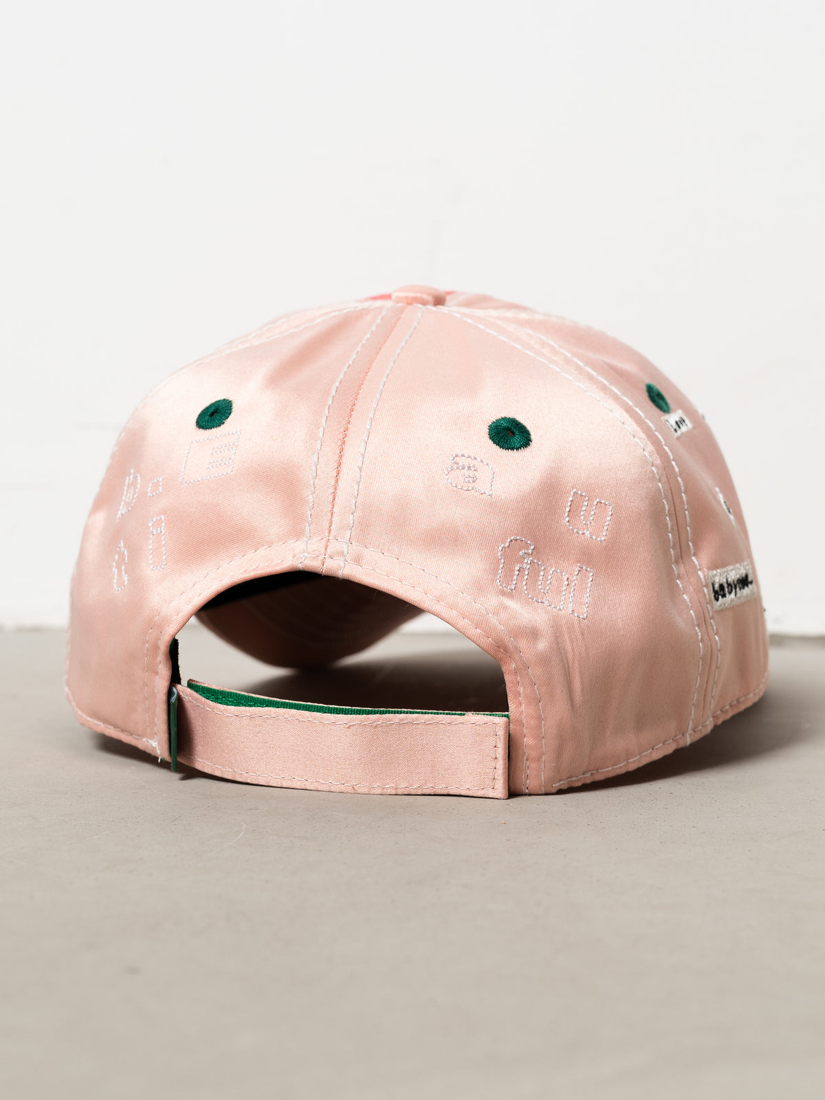 b.Eautiful x SHOMAMITANI Kiss <3 Low Profile Hat (Pink Satin / Red Checker)