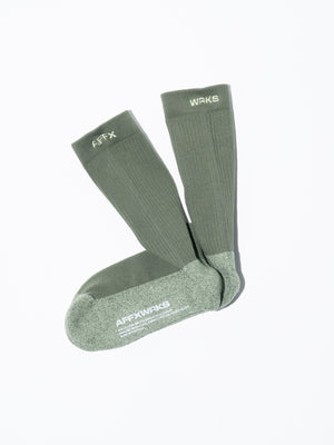 AFFXWRKS Duo-Tone Socks 3 Pack (Crimson/ Green/ Grey)