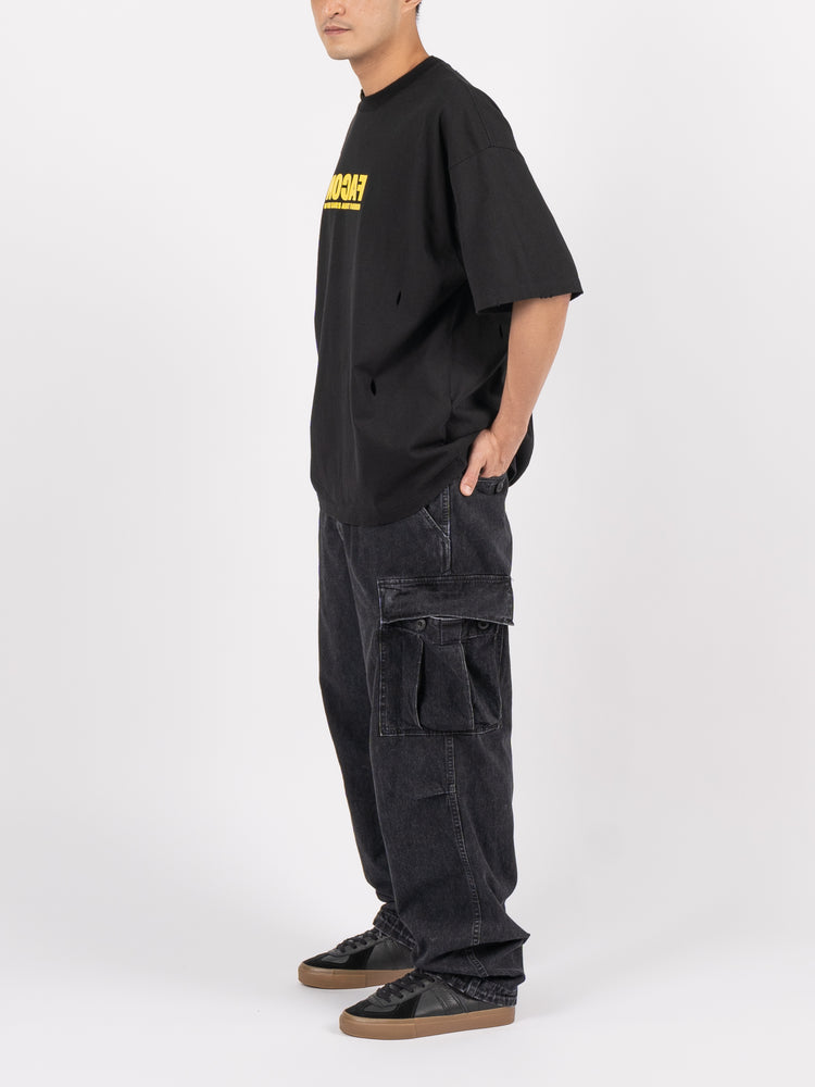
                
                    Load image into Gallery viewer, orSlow US Army Vintage Fit 6 Pockets Black Denim Cargo Pants (Black Denim Stone)
                
            