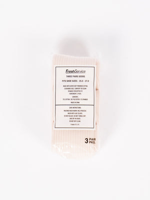 FreshService Original 3-Pack Socks (Ivory)