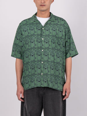 The Trilogy Tapes Bowling Shirt (Green)