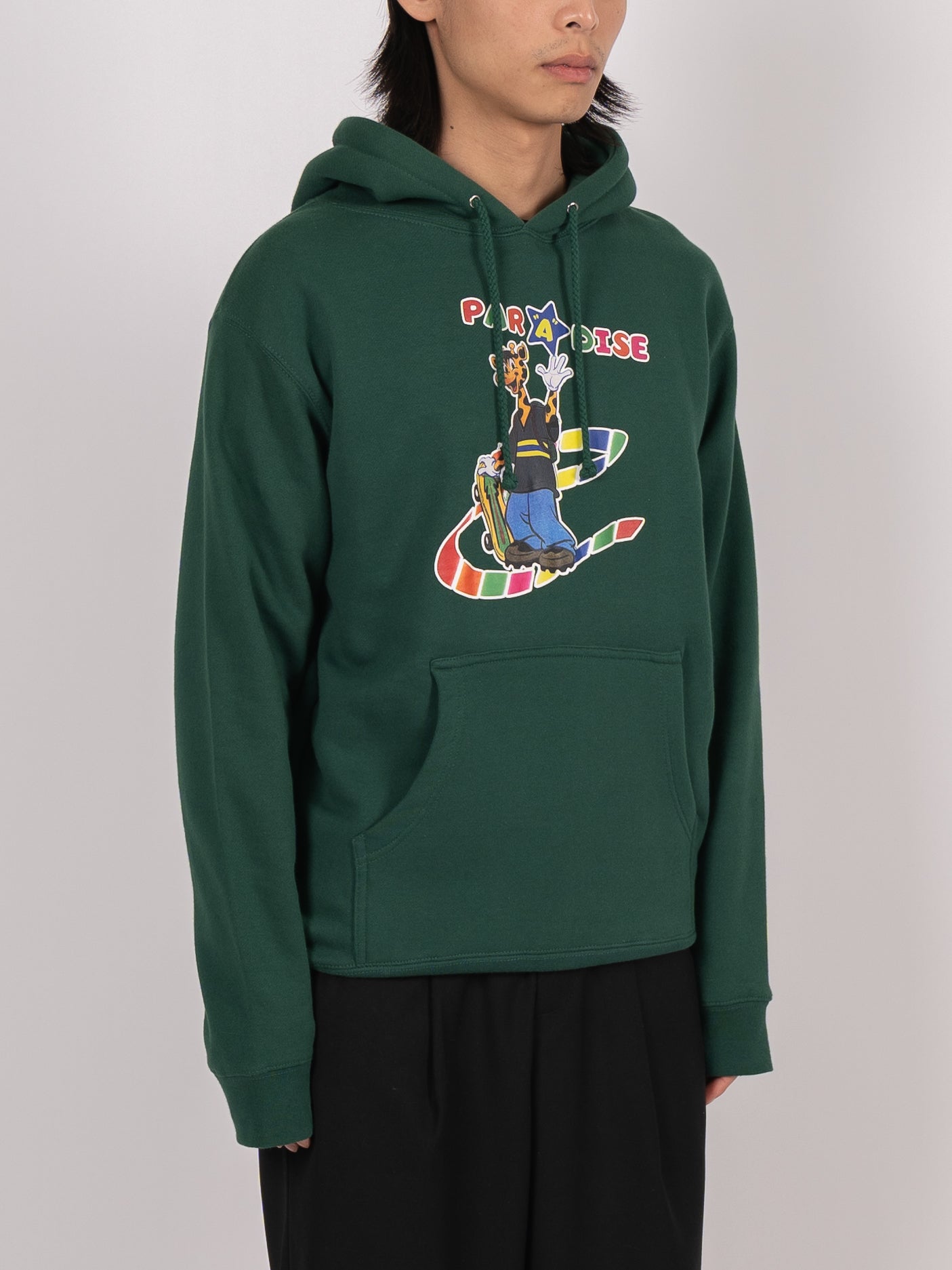 PARADISE NYC Giraffe Skateboarder Hood (Green)