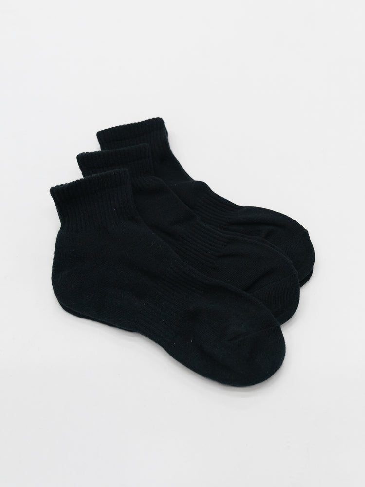 FreshService Original 3-Pack Short Socks (Black)