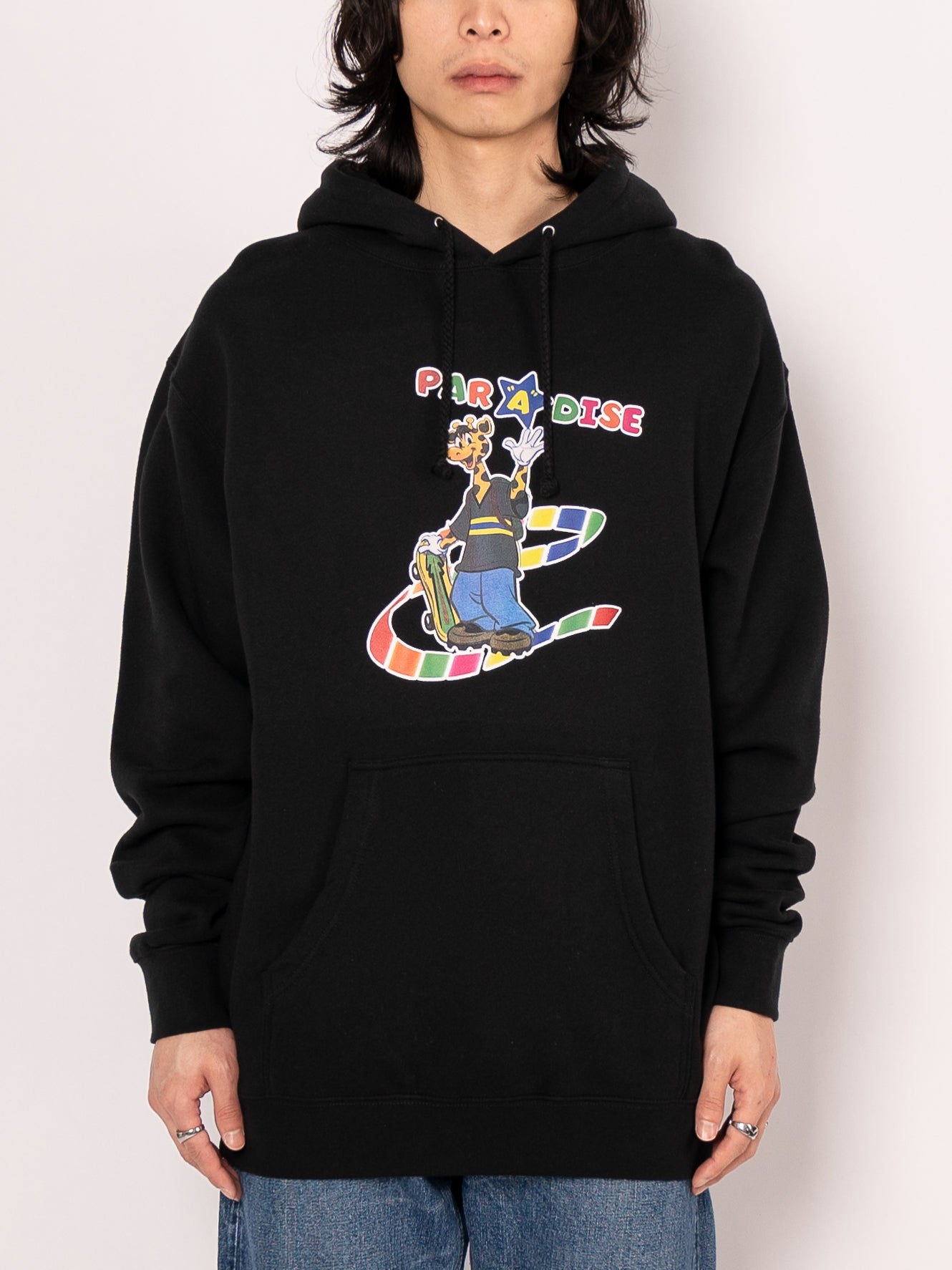 PARADISE NYC Giraffe Skateboarder Hood (Black)