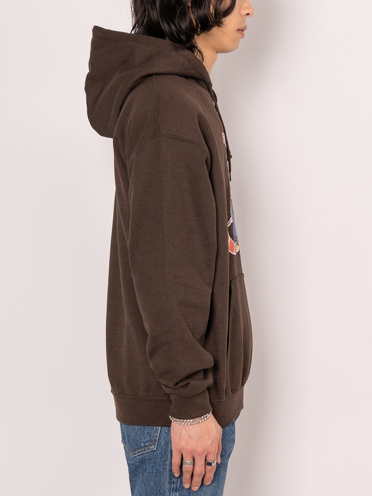 
                
                    Load image into Gallery viewer, PARADISE NYC Giraffe Skateboarder Hood (Brown)
                
            