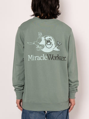 PLAYDUDE Miracle Worker Crewneck Sweater (Sage)