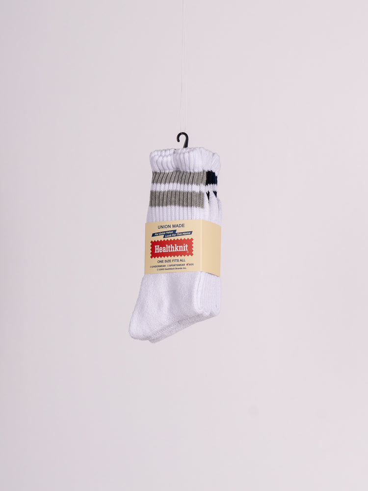 Healthknit 2-Line 3P Socks (Navy/Grey/Black)