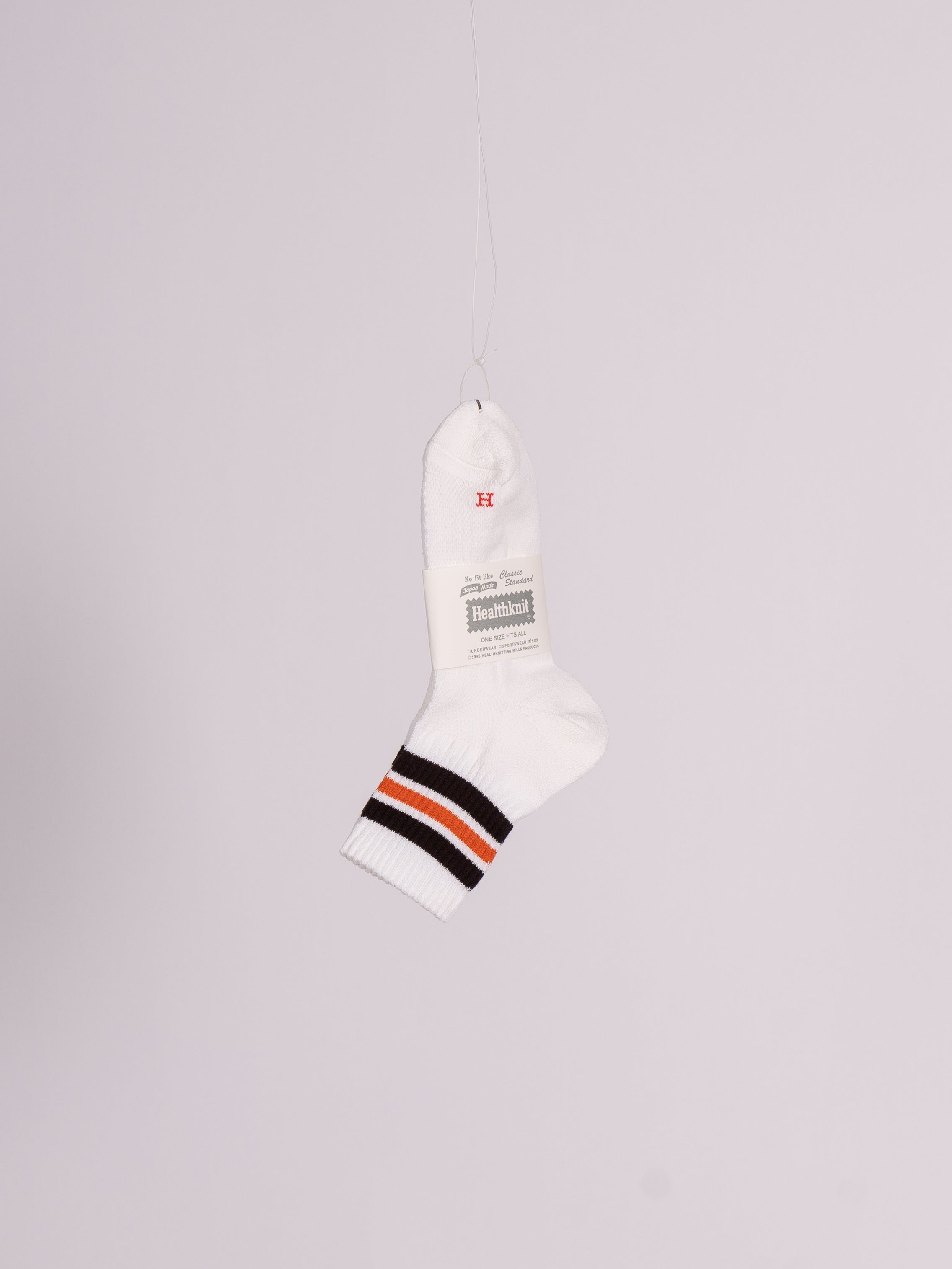 Healthknit Washi Paper 3-Line Socks (Brown/Orange)