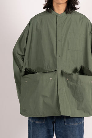 FreshService Cargo Pocket Regular Collar Utility Shirt (Cedar