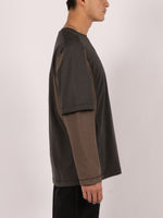 AFFXWRKS Dual Sleeve T-Shirt (Soft Black/ Soft Brown)