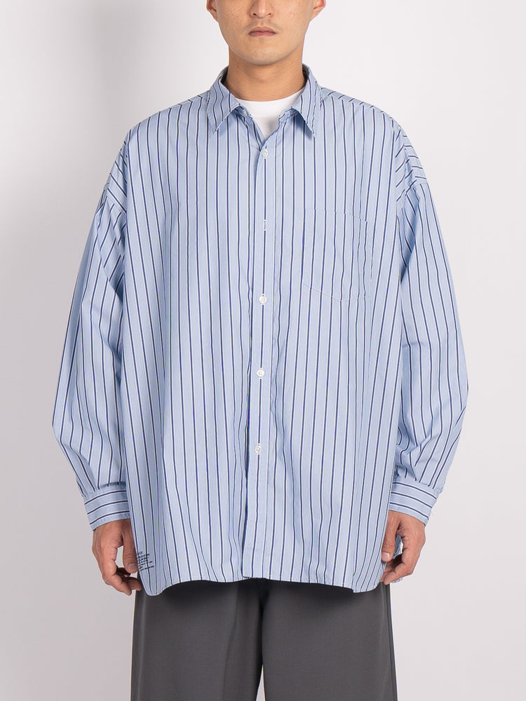 FreshService Corporate Blue Stripe Regular Collar Shirt (Blue Ivy