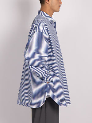 
                
                    Load image into Gallery viewer, FreshService Corporate Blue Stripe Regular Collar Shirt (London Stripe)
                
            