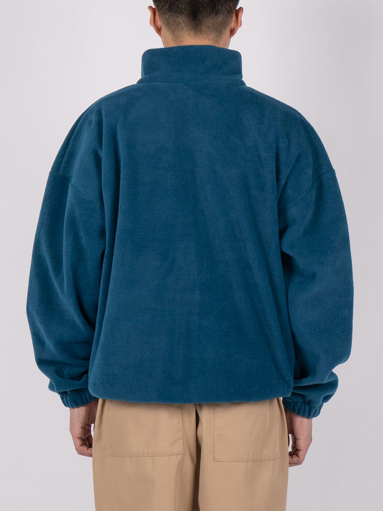 
                
                    Load image into Gallery viewer, CONICHIWA bonjour Cb Fleece Soft Half Zip Pullover (Blue Green)
                
            