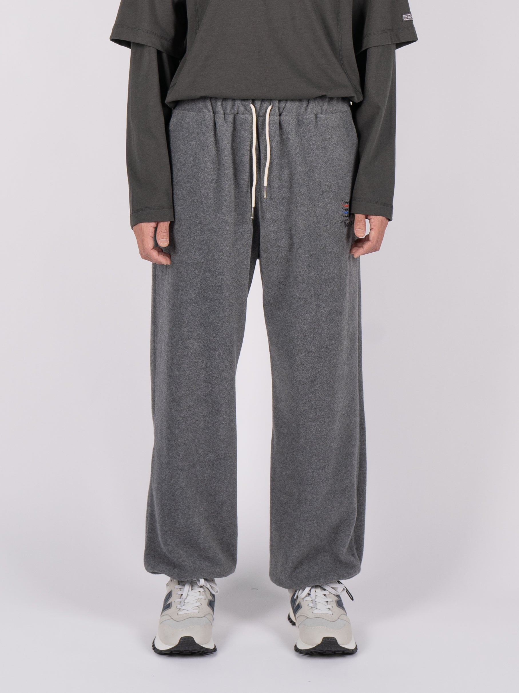 CONICHIWA bonjour Fleece Soft Pants (Charcoal)